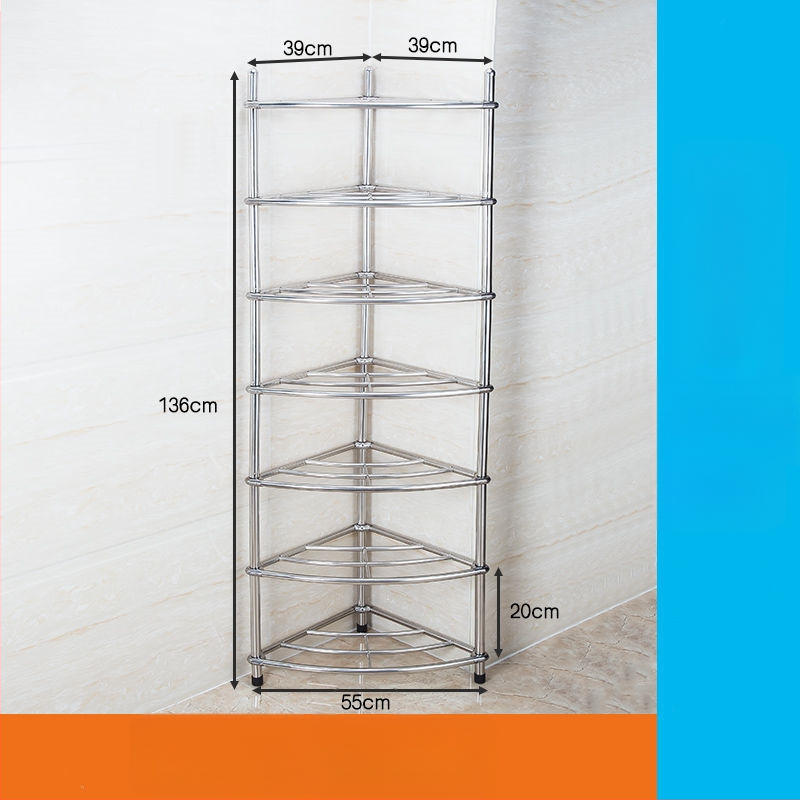 Raft pentru chiuvetă din oțel inoxidabil, organizator de baie pe podea, unic nivel, model 5430, suportă până la 80 kg