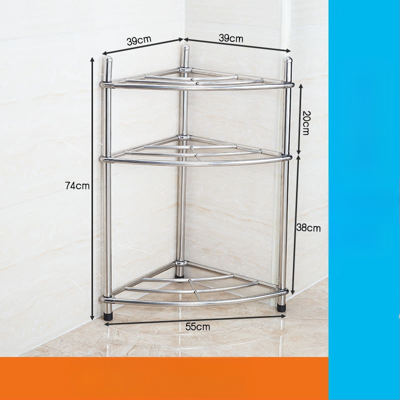 Raft pentru chiuvetă din oțel inoxidabil, organizator de baie pe podea, unic nivel, model 5430, suportă până la 80 kg