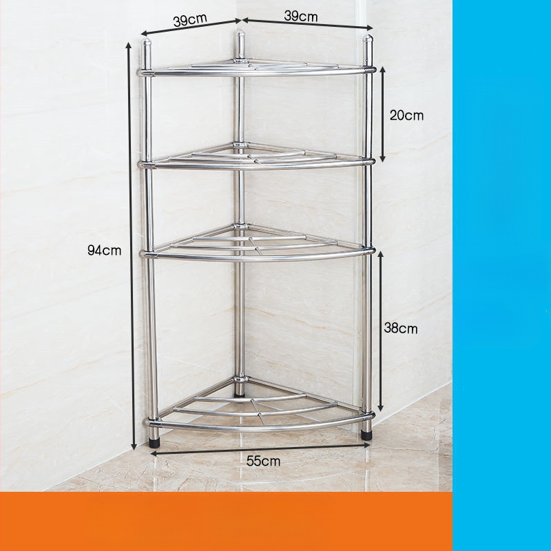 Raft pentru chiuvetă din oțel inoxidabil, organizator de baie pe podea, unic nivel, model 5430, suportă până la 80 kg