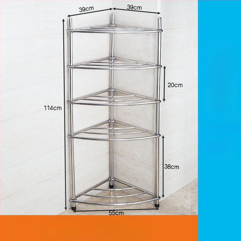 Raft pentru chiuvetă din oțel inoxidabil, organizator de baie pe podea, unic nivel, model 5430, suportă până la 80 kg