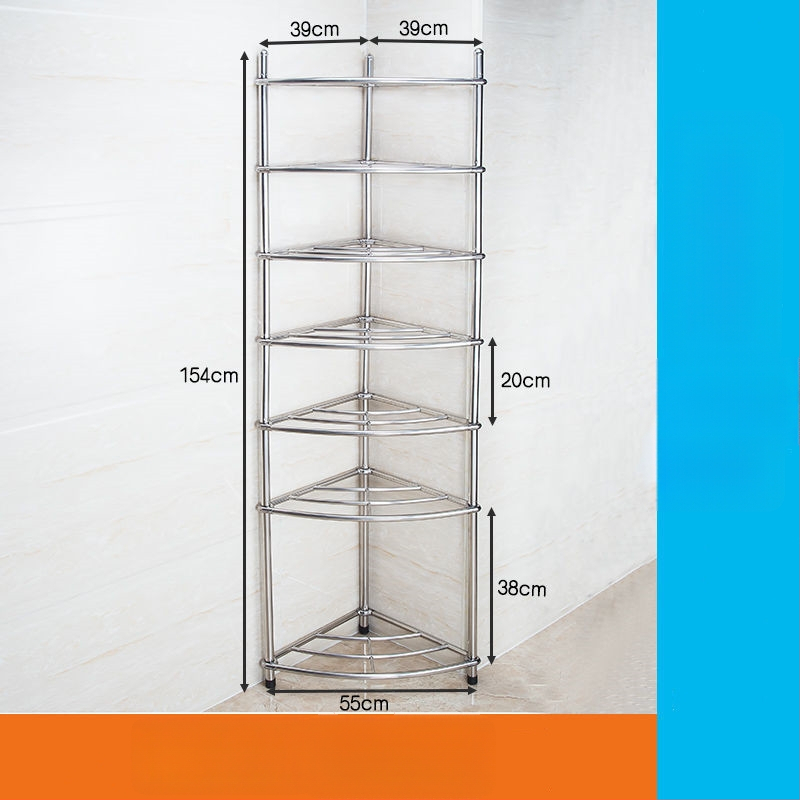 Raft pentru chiuvetă din oțel inoxidabil, organizator de baie pe podea, unic nivel, model 5430, suportă până la 80 kg