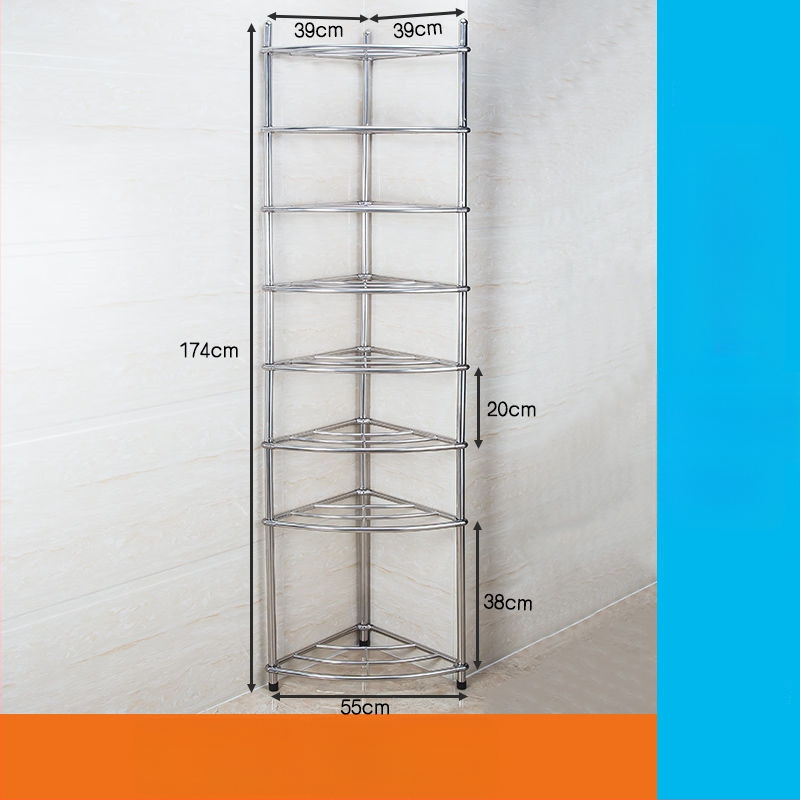 Raft pentru chiuvetă din oțel inoxidabil, organizator de baie pe podea, unic nivel, model 5430, suportă până la 80 kg