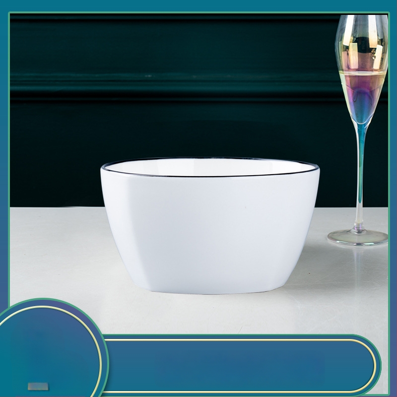 Vas porțelan japonez, formă rotundă, compatibil cu microunde, finisaj sub glazură