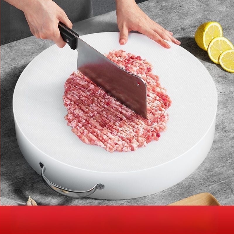 Кръгла дебела PE дъска за рязане – за зеленчуци и месо, многофункционална кухненска повърхност за дома и за бизнес употреба