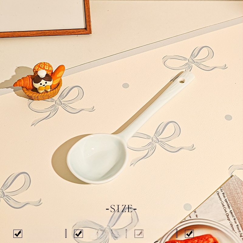 Bol ceramic pentru orez cu model desen animat, stil drăguț, formă rotundă, sub glazură, potrivit pentru microunde