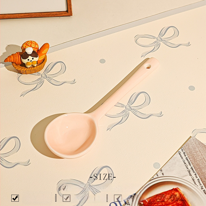 Bol ceramic pentru orez cu model desen animat, stil drăguț, formă rotundă, sub glazură, potrivit pentru microunde