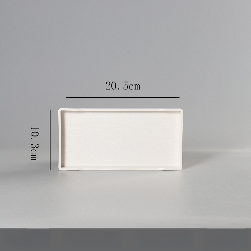 Ορθογώνιος δίσκος από μελαμίνη για ξενοδοχεία και ενοικιαζόμενα δωμάτια – προσαρμόσιμος με εκτύπωση λογότυπου, δυνατότητα ιδιωτικής ετικέτας, μοντέρνος μινιμαλιστικός σχεδιασμός