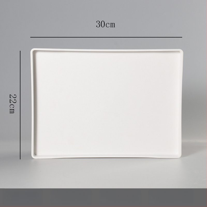 Ορθογώνιος δίσκος από μελαμίνη για ξενοδοχεία και ενοικιαζόμενα δωμάτια – προσαρμόσιμος με εκτύπωση λογότυπου, δυνατότητα ιδιωτικής ετικέτας, μοντέρνος μινιμαλιστικός σχεδιασμός