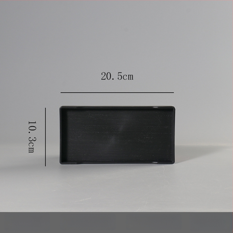 Ορθογώνιος δίσκος από μελαμίνη για ξενοδοχεία και ενοικιαζόμενα δωμάτια – προσαρμόσιμος με εκτύπωση λογότυπου, δυνατότητα ιδιωτικής ετικέτας, μοντέρνος μινιμαλιστικός σχεδιασμός