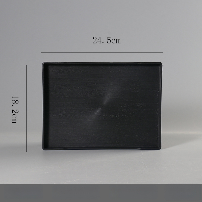 Ορθογώνιος δίσκος από μελαμίνη για ξενοδοχεία και ενοικιαζόμενα δωμάτια – προσαρμόσιμος με εκτύπωση λογότυπου, δυνατότητα ιδιωτικής ετικέτας, μοντέρνος μινιμαλιστικός σχεδιασμός