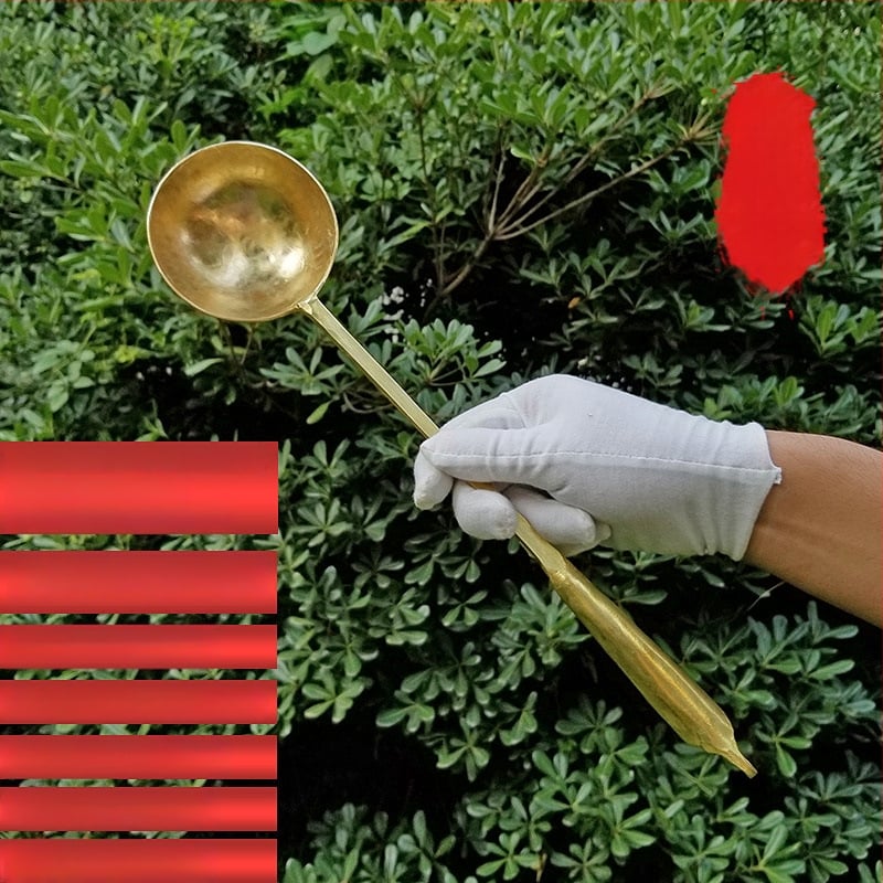 Lingură de cupru, stil modern simplu, pentru adulți, model monocrom, tacâmuri de bucătărie Copper Craftsman