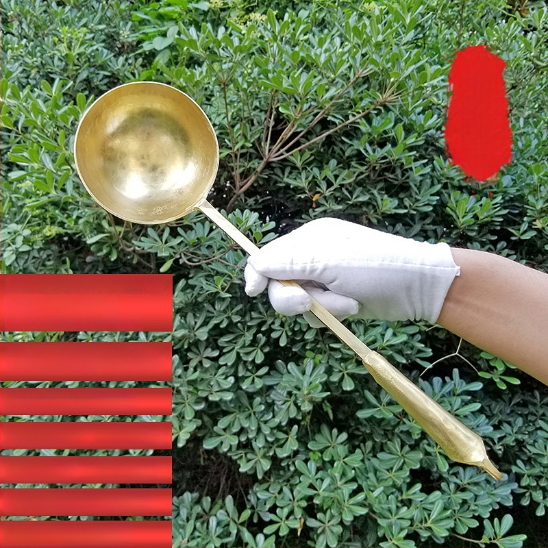 Lingură de cupru, stil modern simplu, pentru adulți, model monocrom, tacâmuri de bucătărie Copper Craftsman