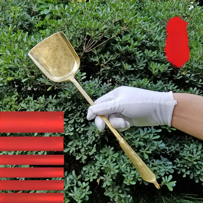 Lingură de cupru, stil modern simplu, pentru adulți, model monocrom, tacâmuri de bucătărie Copper Craftsman