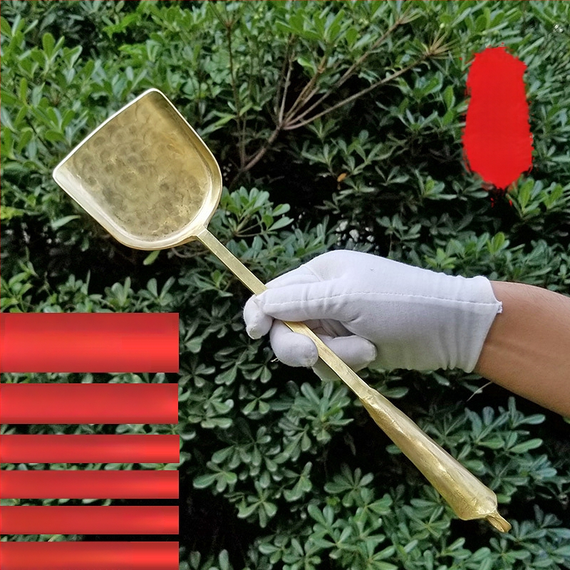 Lingură de cupru, stil modern simplu, pentru adulți, model monocrom, tacâmuri de bucătărie Copper Craftsman