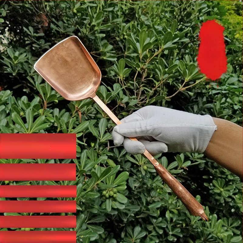 Lingură de cupru, stil modern simplu, pentru adulți, model monocrom, tacâmuri de bucătărie Copper Craftsman