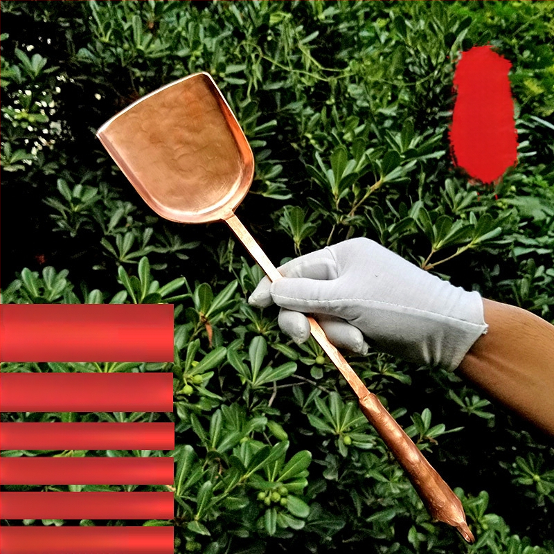 Lingură de cupru, stil modern simplu, pentru adulți, model monocrom, tacâmuri de bucătărie Copper Craftsman