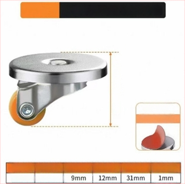 Мебелни ролки безшумни със TPE гуми и стоманени лагери, модел TPE Furniture Silent Rollers, марка 3T8O, подходящи за преместване на различни мебели