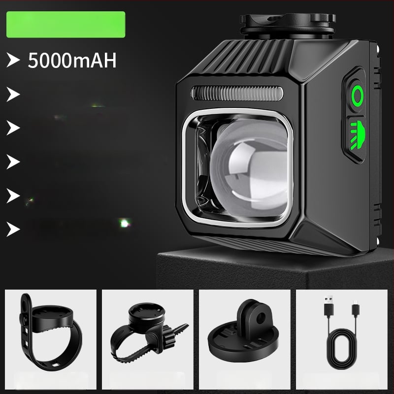 Elülső világítás kerékpárhoz, országúti és MTB kerékpárokhoz, éjszakai vezetéshez, integrált bringa számítógéppel, hosszú üzemidejű akkumulátor