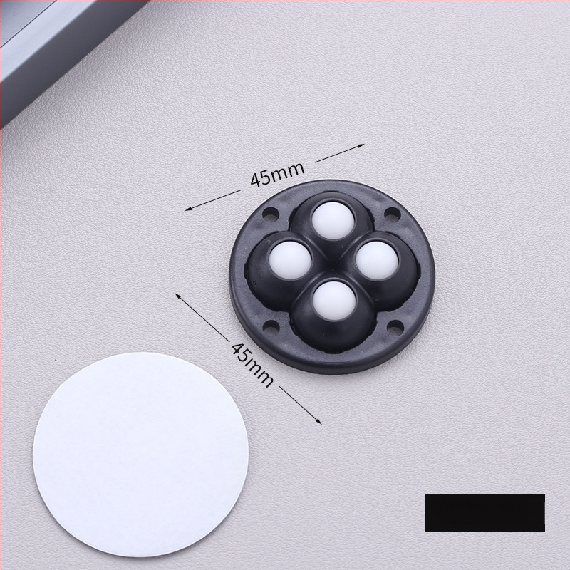 Самозалепващи въртящи колелца за мебели — без пробиване, 360° въртене, дебела основа