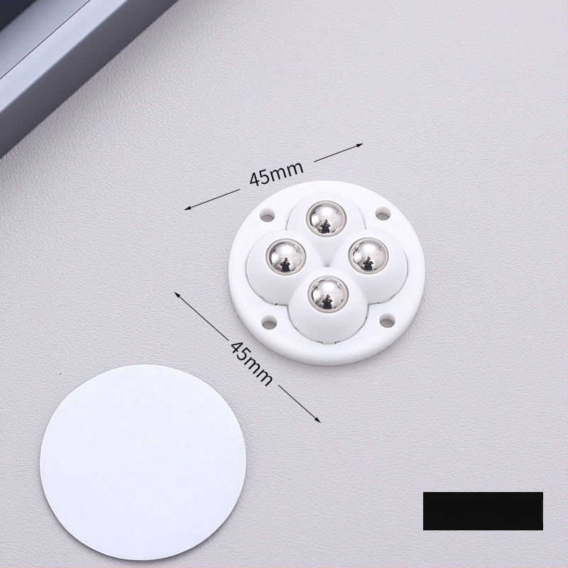 Самозалепващи въртящи колелца за мебели — без пробиване, 360° въртене, дебела основа