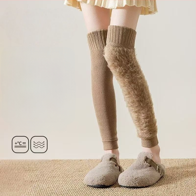 Gyapjú térdvédős zokni, térd fölötti vastag téli zoknik, gyermekeknek, súlyemeléshez