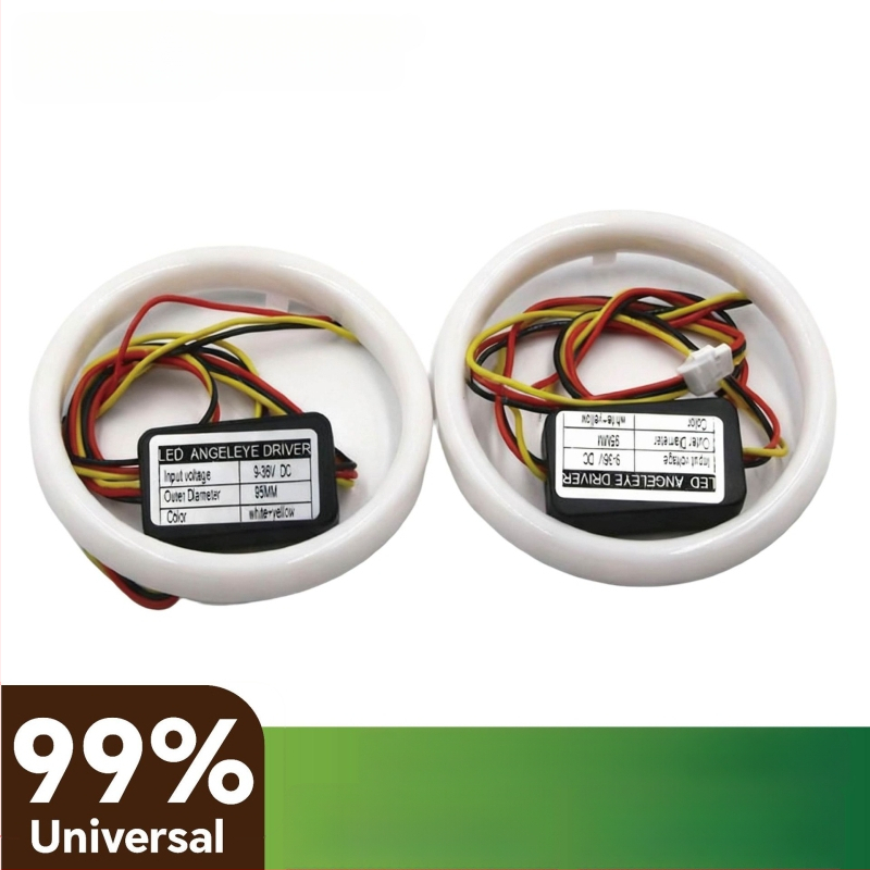 LED Angel Eyes COB halo žiedas su posūkio signalu, 9-36V, 1.5A, 10W, 3000 lm, 30000 h