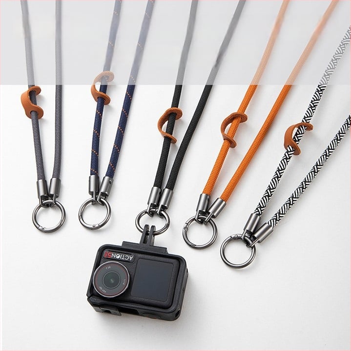 Action kamera kaklo lynas DJI Action 5 Pro, anti-nuostolio dizainas, poliesterio virvė, metalo sagtis, logotipo spausdinimas įmanomas