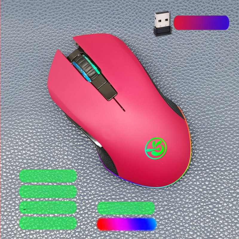 M6 ασύρματο ποντίκι Bluetooth 5.2 με διπλό τρόπο σύνδεσης 2.4G/Bluetooth, φόρτιση USB-C, 2400dpi, 6 κουμπιά, εργονομικός σχεδιασμός