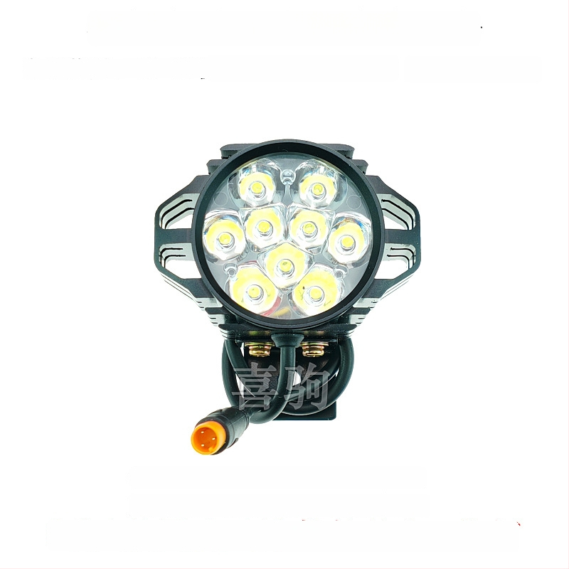 LED предна светлина за сгъваем велосипед, алуминиева сплав, 12W, 36-80V, модел YTDD