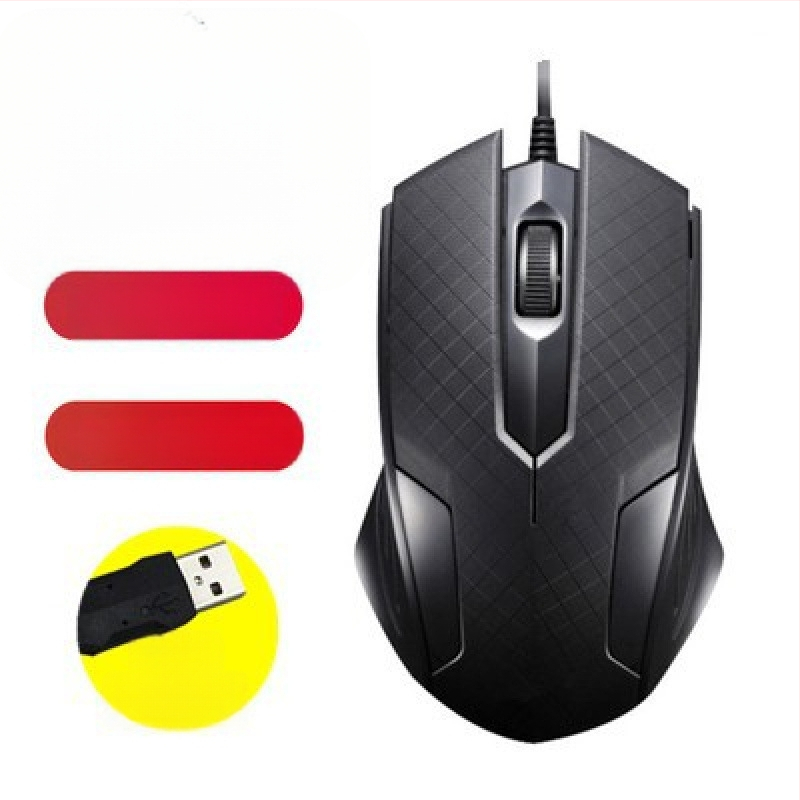 USB ενσύρματο ποντίκι υπολογιστή με μακρύ καλώδιο, μήκη 2m/3m/5m, 3 κουμπιά, φωτοηλεκτρικός αισθητήρας, κατάλληλο για επιτραπέζιο υπολογιστή/οθόνη TV