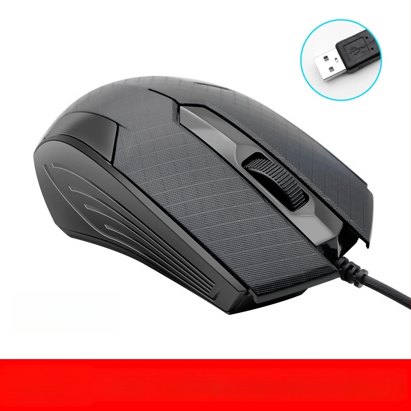 USB ενσύρματο ποντίκι υπολογιστή με μακρύ καλώδιο, μήκη 2m/3m/5m, 3 κουμπιά, φωτοηλεκτρικός αισθητήρας, κατάλληλο για επιτραπέζιο υπολογιστή/οθόνη TV