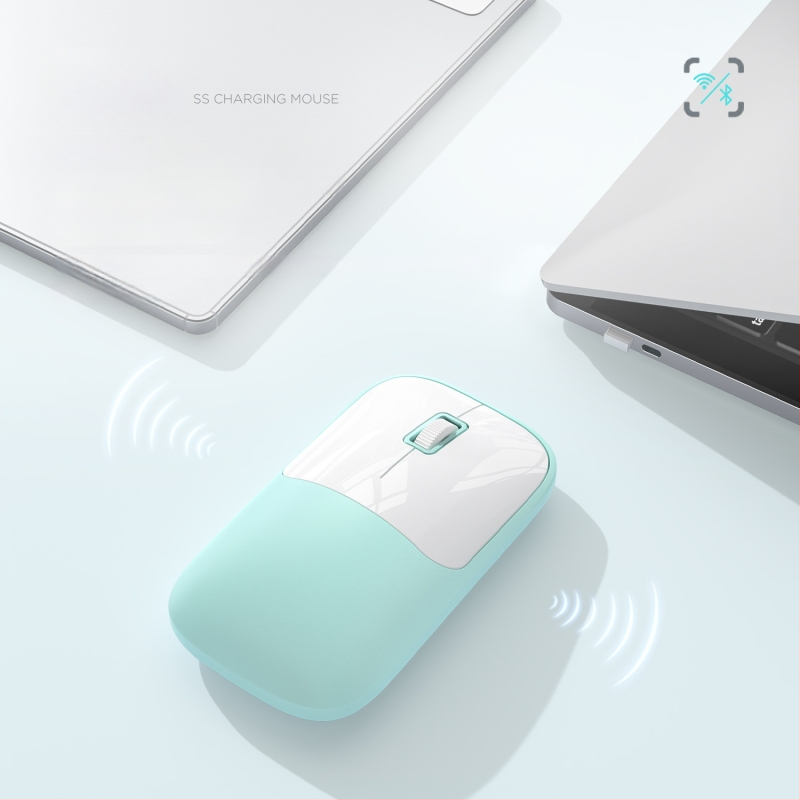 Ασύρματο ποντίκι για υπολογιστή με 2.4G+Bluetooth συνδεσιμότητα, 1600 DPI, USB διεπαφή, εργονομικός σχεδιασμός, εμβέλεια 10 μ