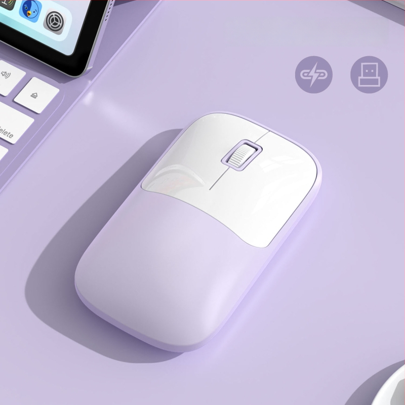 Ασύρματο ποντίκι για υπολογιστή με 2.4G+Bluetooth συνδεσιμότητα, 1600 DPI, USB διεπαφή, εργονομικός σχεδιασμός, εμβέλεια 10 μ