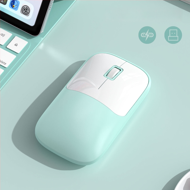 Ασύρματο ποντίκι για υπολογιστή με 2.4G+Bluetooth συνδεσιμότητα, 1600 DPI, USB διεπαφή, εργονομικός σχεδιασμός, εμβέλεια 10 μ