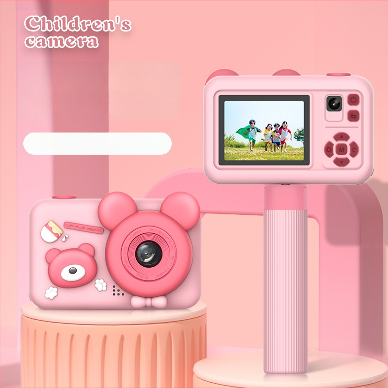 D32 Gyerekeknek szóló digitális kamera kettős HD objektívvel, 2,0 hüvelykes LCD, TF-kártya támogatás, ABS ház, akár 2 óra üzemidő