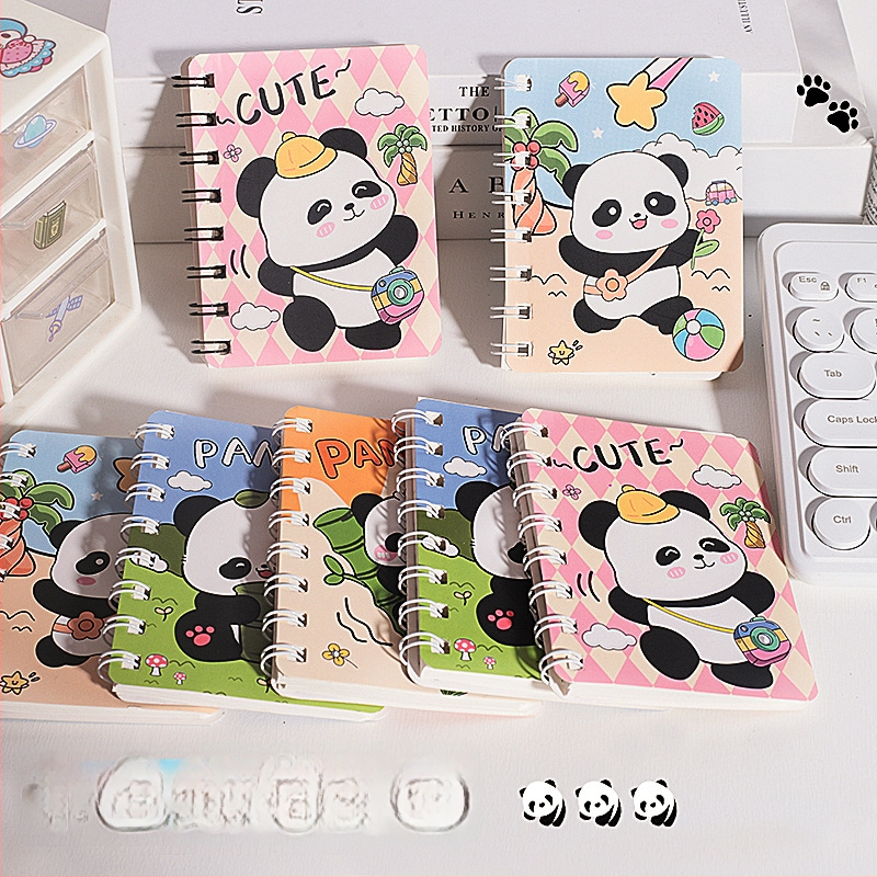 Panda σπειροτετράδιο, μοντέλο A7, 120 σελίδες, χαρτί 44 g, μάρκα Ieno, σειρά Panda