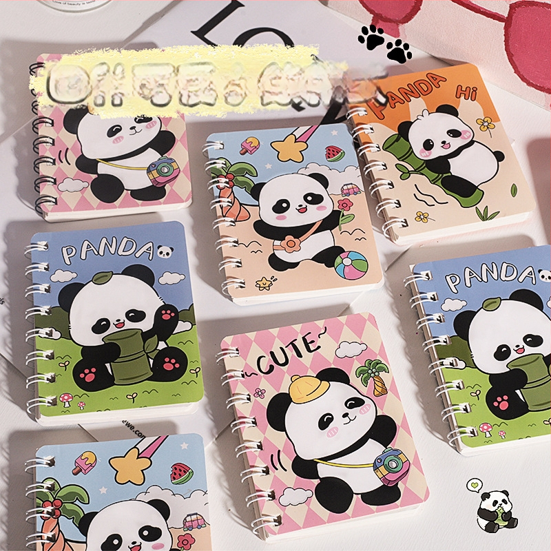 Panda σπειροτετράδιο, μοντέλο A7, 120 σελίδες, χαρτί 44 g, μάρκα Ieno, σειρά Panda