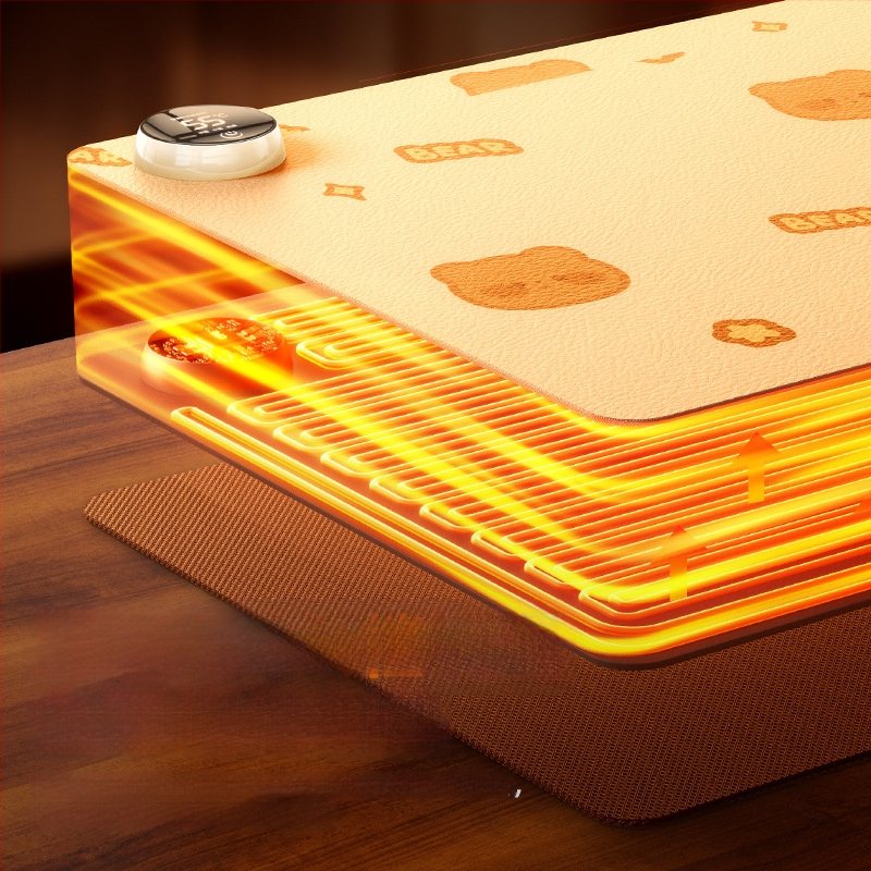 Десктоп нагряваща подложка с интелигентен цифров дисплей, водоустойчива, регулируема температура, 220V захранване през щепсел, 85W