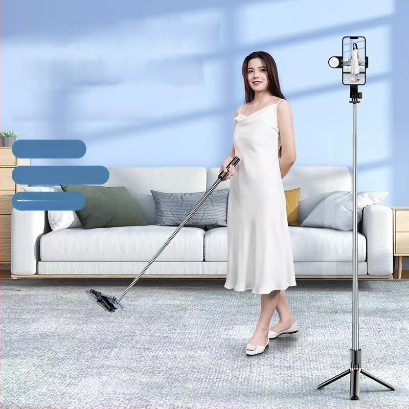 Kinyújtható selfie pálca tripod okostelefonokhoz, rozsdamentes acélból, univerzális kompatibilitás élő közvetítéshez