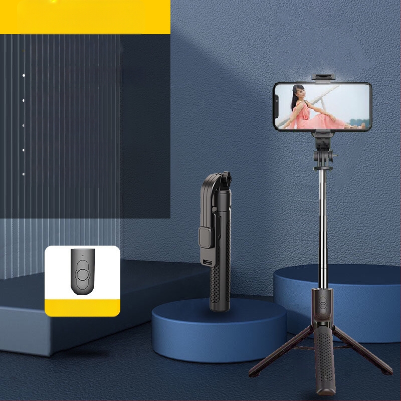 Kinyújtható selfie pálca tripod okostelefonokhoz, rozsdamentes acélból, univerzális kompatibilitás élő közvetítéshez