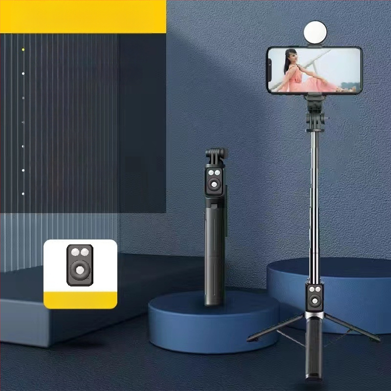 Kinyújtható selfie pálca tripod okostelefonokhoz, rozsdamentes acélból, univerzális kompatibilitás élő közvetítéshez