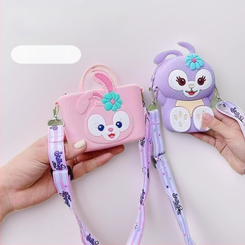 Portofel de monede din silicon pentru copii, cu iepuraș desen animat, unisex, impermeabil