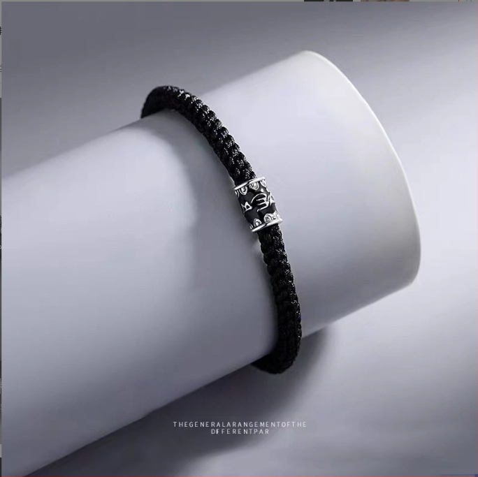 DIY nöörist valmistatud käevõru, unisex, usundiline/totem stiil, epoksü helmmed elektroplaadiga, päritolu Shanwei