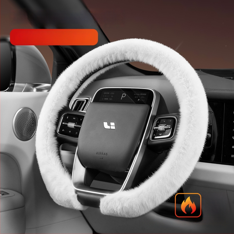 Husă de volan din velur, Cool Car Jun, potrivită pentru toate anotimpurile, compatibilă cu majoritatea volanelor, instalare universală