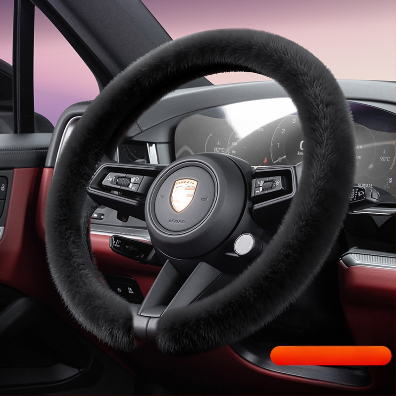 Husă de volan din velur, Cool Car Jun, potrivită pentru toate anotimpurile, compatibilă cu majoritatea volanelor, instalare universală
