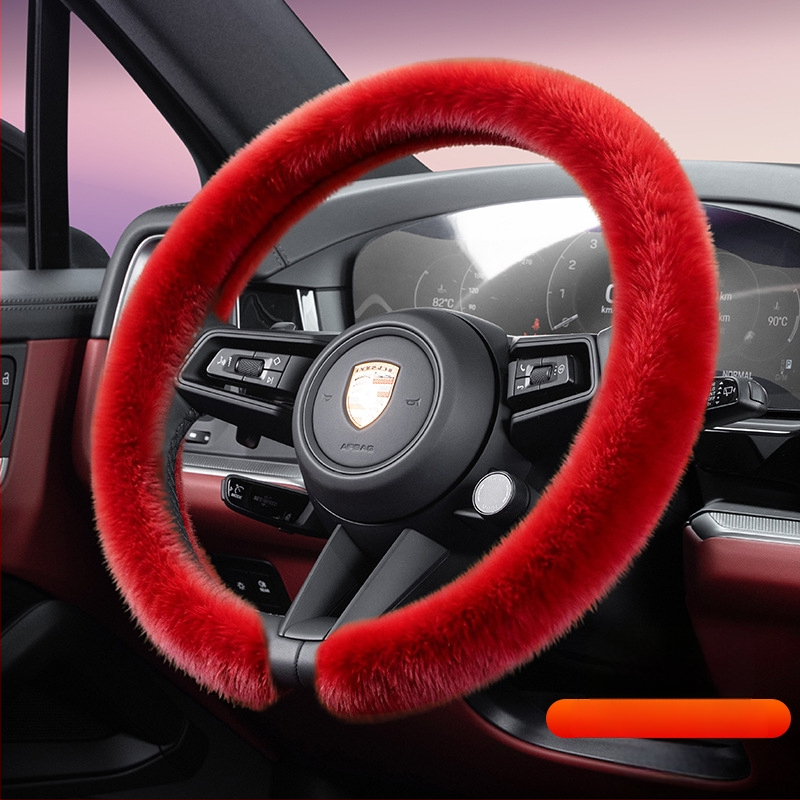 Husă de volan din velur, Cool Car Jun, potrivită pentru toate anotimpurile, compatibilă cu majoritatea volanelor, instalare universală