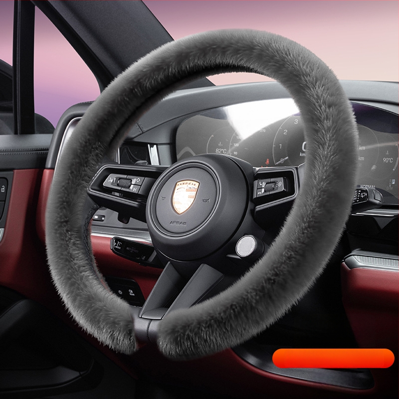 Husă de volan din velur, Cool Car Jun, potrivită pentru toate anotimpurile, compatibilă cu majoritatea volanelor, instalare universală