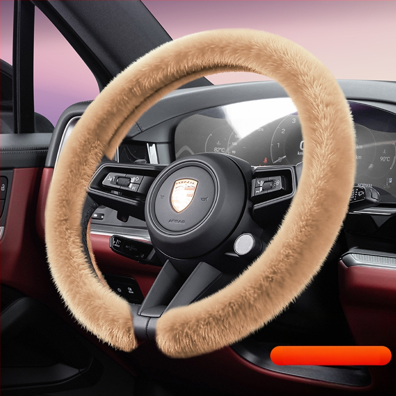 Husă de volan din velur, Cool Car Jun, potrivită pentru toate anotimpurile, compatibilă cu majoritatea volanelor, instalare universală