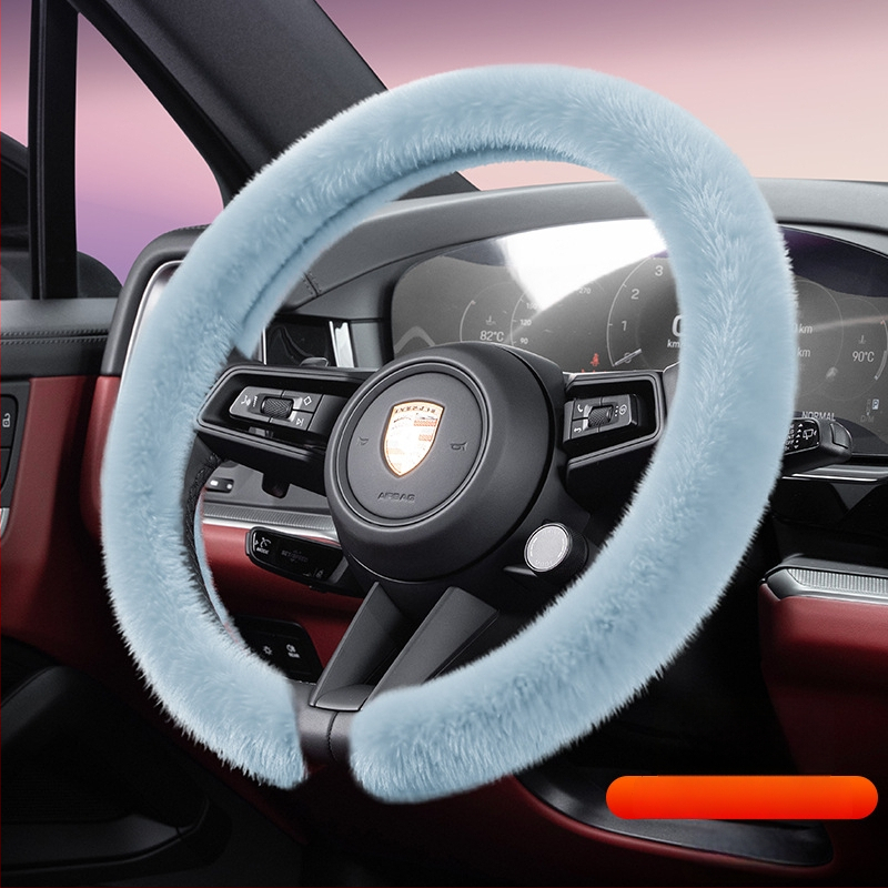 Husă de volan din velur, Cool Car Jun, potrivită pentru toate anotimpurile, compatibilă cu majoritatea volanelor, instalare universală