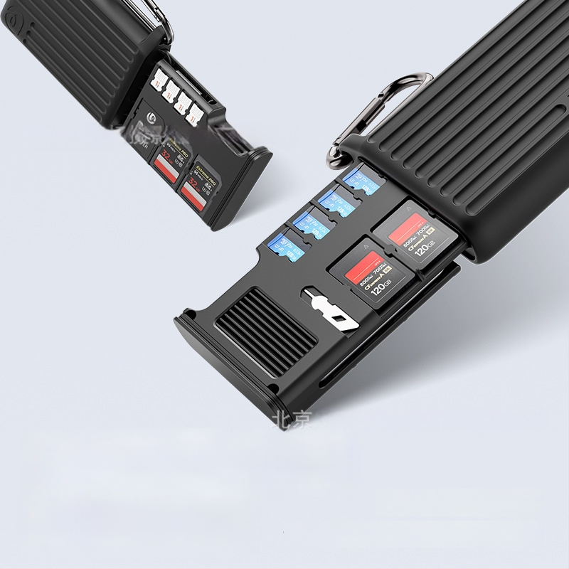 SD-kártya tok X055/X056 — USB-C, USB 3.2 Gen 2, Beépített, Anyag: fém/szilikon